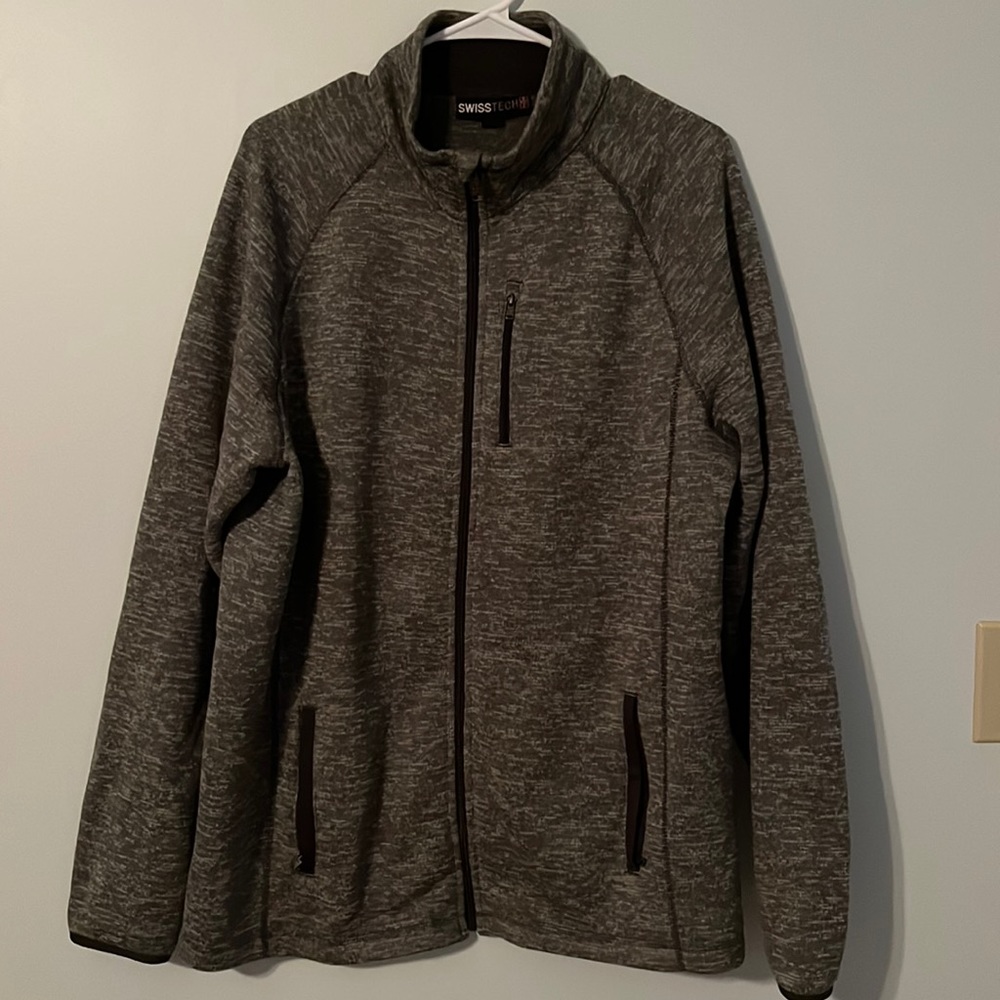 Swiss tech full zip sweater